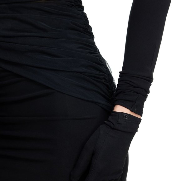 Mugler x H&M Knot-detail One-shoulder Dress - Picture 4 of 8